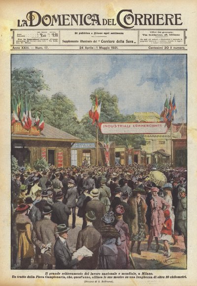 The great deployment of national and global labor in Milan by Achille Beltrame