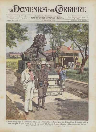 Minister Salvago-Raggi in the Italian Settlement of the Forbidden City, Beijing by Achille Beltrame