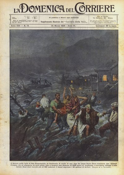 Terror in the San Francisquito Valley, California by Achille Beltrame