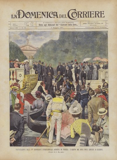 Inauguration of the 4th International Art Exhibition in Venice, The Arrival of the Duke by Achille Beltrame