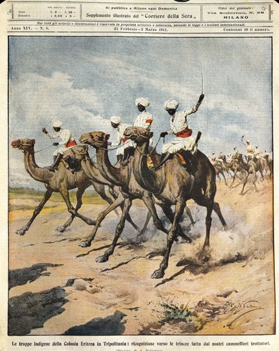 Indigenous troops from the Eritrean Colony in Tripolitania by Achille Beltrame