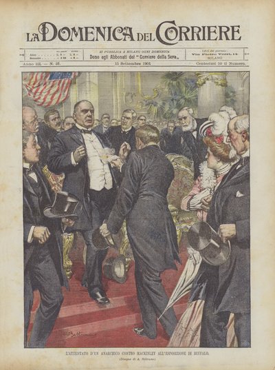 The Attempt of an Anarchist Against McKinley at the Buffalo Exposition by Achille Beltrame