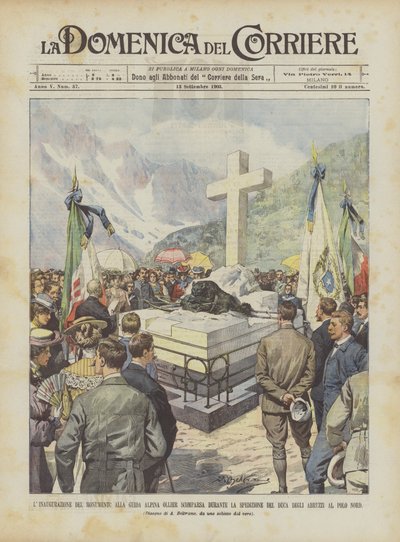 The Inauguration of the Monument to the Alpine Guide Ollier Who Disappeared During the Duke