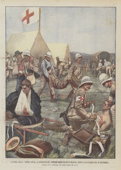 The Work of the Red Cross at Modder-River, Borders of the Orange State, After the Battle of November 28 by Achille Beltrame