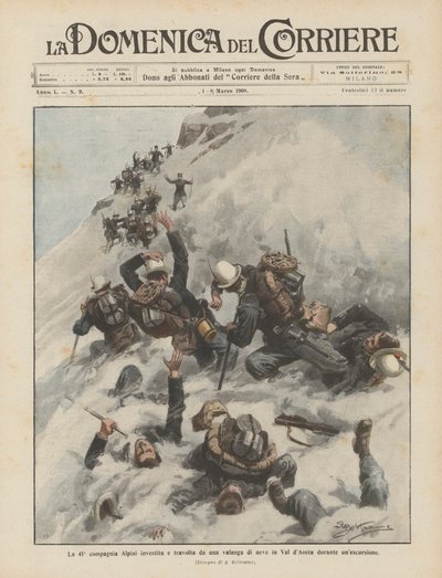 The 41st Alpini Company Hit and Overwhelmed by an Avalanche in Val d