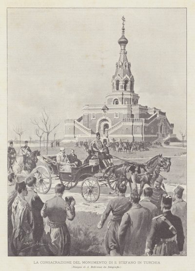The Consecration of the Monument of St. Stephen in Turkey by Achille Beltrame
