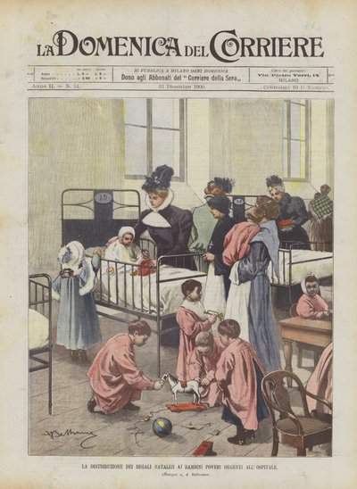 The Distribution of Christmas Gifts to Poor Children in the Hospital by Achille Beltrame