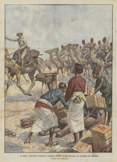 The New British Expedition in Somalia Against the Mad Mullah, The Departure from Berbera by Achille Beltrame