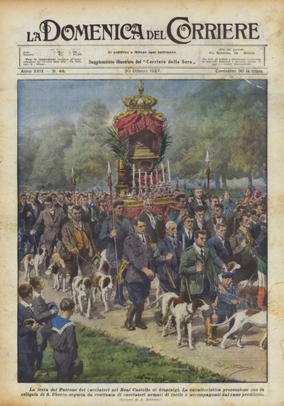 The Feast of the Patron Saint of Hunters at the Royal Castle of Stupinigi by Achille Beltrame
