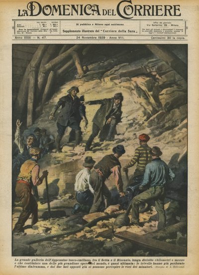 The Great Gallery of the Tuscan-Emilian Apennines, between Setta and Bisenzio, eighteen? by Achille Beltrame
