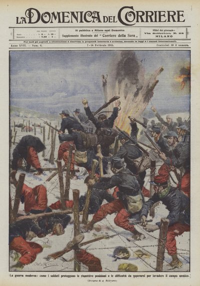 Modern war, how soldiers protect their positions and the difficulties to overcome by Achille Beltrame