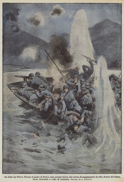 The Struggle on the Piave by Achille Beltrame