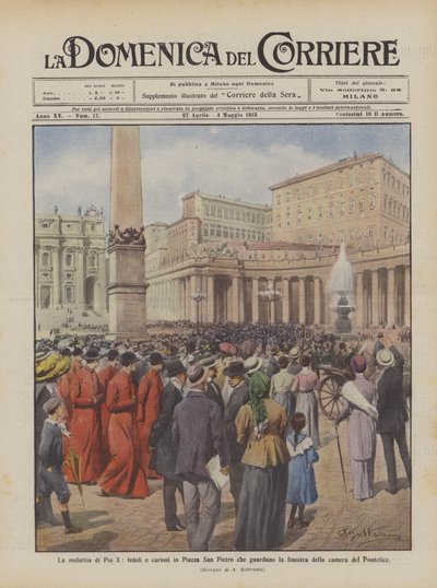 The illness of Pius X, faithful and curious in St. Peter