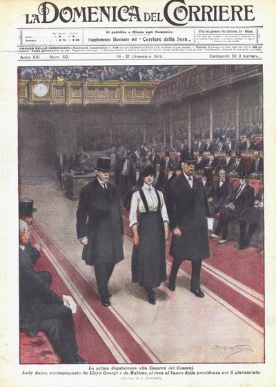 The First Female Member of the House of Commons by Achille Beltrame