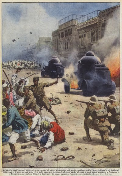 The revolt of the Indians spreads from one region to another by Achille Beltrame