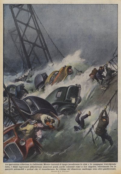 The Terrifying Flood in California by Achille Beltrame