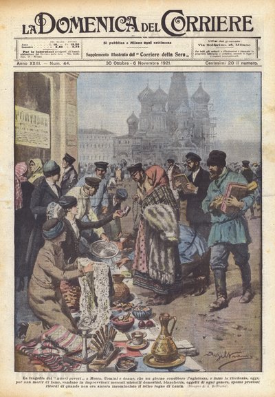 The Tragedy of the New Poor in Moscow by Achille Beltrame