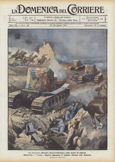 The Victorious Franco-British Offensive on the Amiens Front by Achille Beltrame