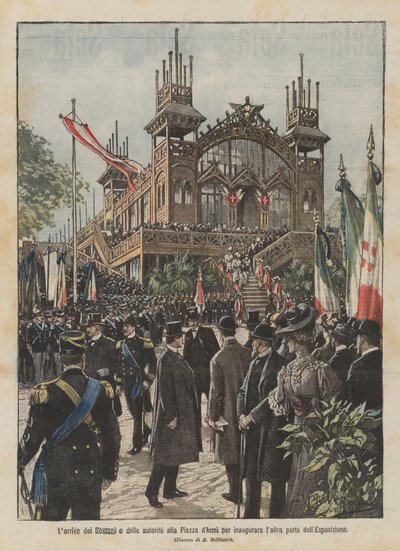 The arrival of the Sovereigns and authorities at Piazza d