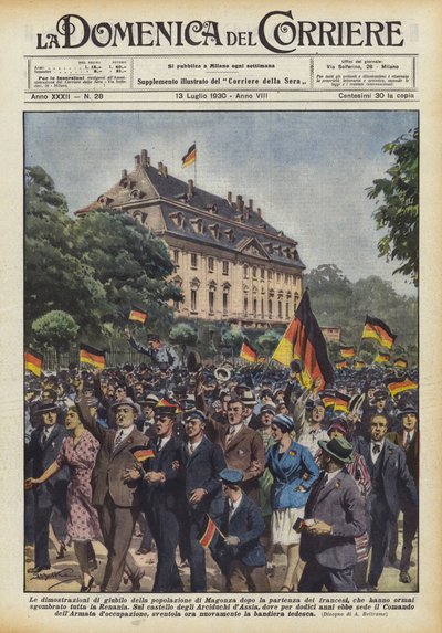 The jubilant demonstrations of the population of Mainz after the departure of the French by Achille Beltrame