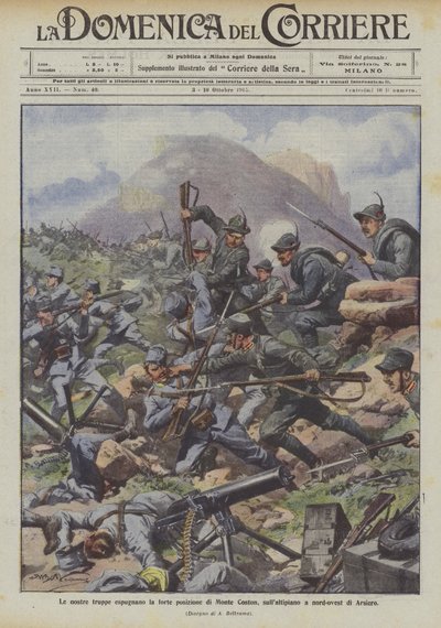 Our Troops Capture the Strong Position of Monte Coston, on the Plateau Northwest of Arsiero by Achille Beltrame