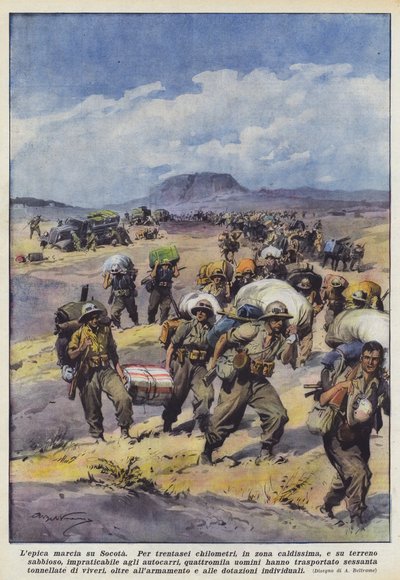 The Epic March on Socota by Achille Beltrame