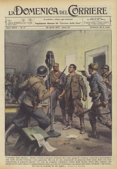 The Heroism of an Italian by Achille Beltrame