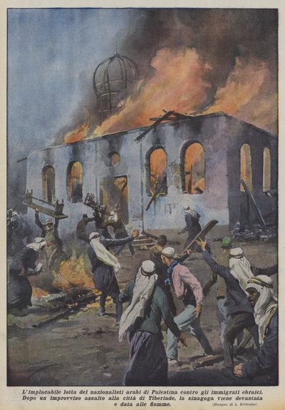 The Relentless Struggle of Arab Nationalists in Palestine Against Jewish Immigrants by Achille Beltrame