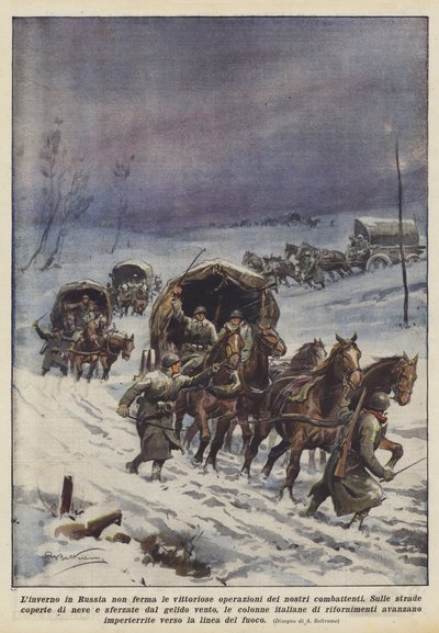 Winter in Russia Does Not Stop the Victorious Operations of Our Fighters by Achille Beltrame