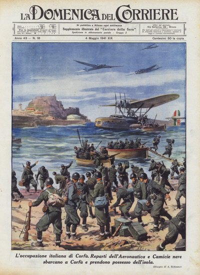 The Italian Occupation of Corfu by Achille Beltrame