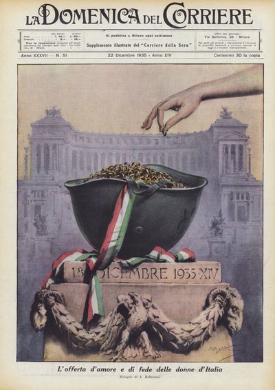 The Offering of Love and Faith by the Women of Italy by Achille Beltrame
