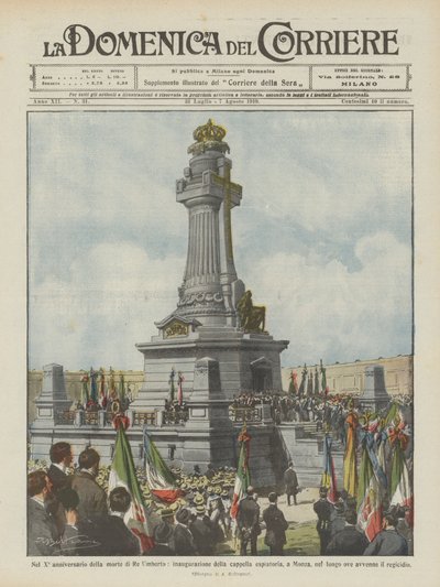 On the 10th anniversary of the death of King Umberto, inauguration of the expiatory chapel, in Monza by Achille Beltrame