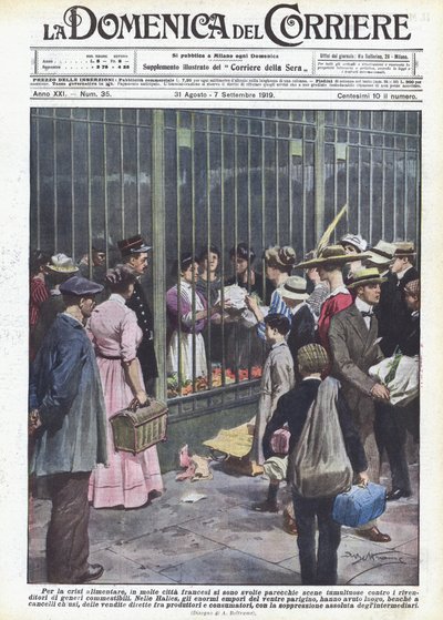 Due to the Food Crisis, Many Tumultuous Scenes Have Occurred in French Cities by Achille Beltrame