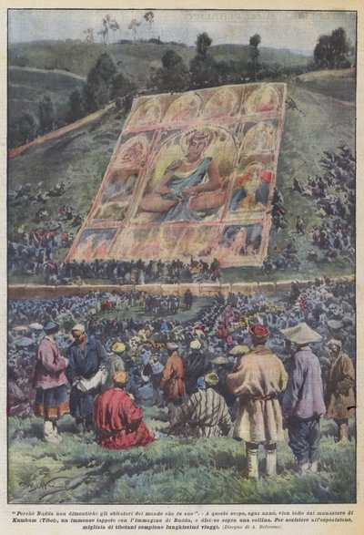 So That Buddha Does Not Forget the Inhabitants of the World That Was His by Achille Beltrame