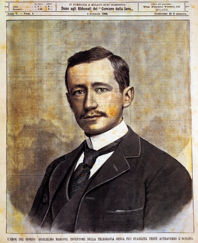Portrait of Guglielmo Giovanni Maria Marconi by Achille Beltrame