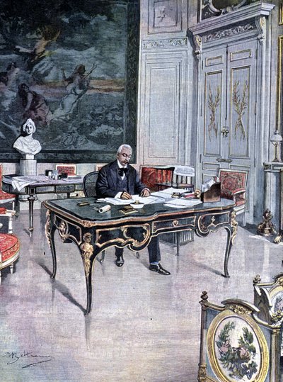 President of the French Republic Félix Faure in 1899 Illustration by Achille Beltrame by Achille Beltrame