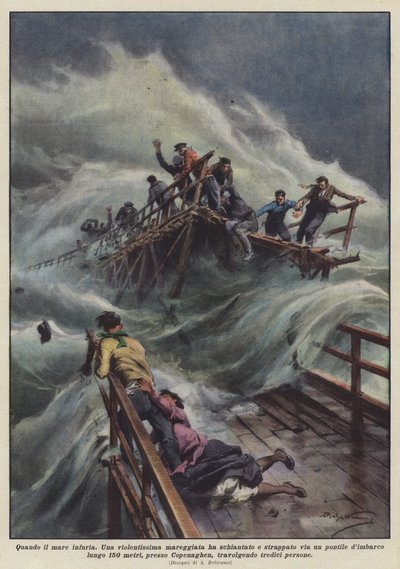 When the Sea Rages by Achille Beltrame