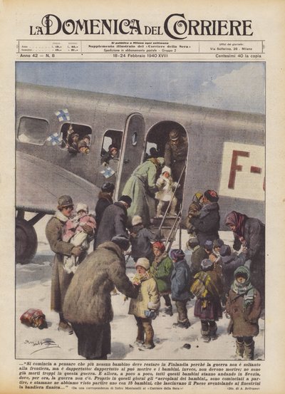 It is Beginning to Be Thought That No Child Should Remain in Finland Because the War... by Achille Beltrame