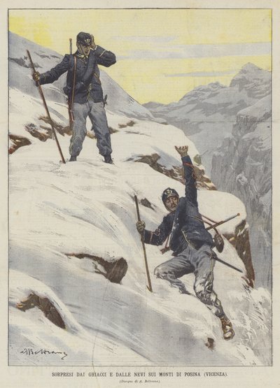 Caught by Ice and Snow on the Posina Mountains (Vicenza) by Achille Beltrame