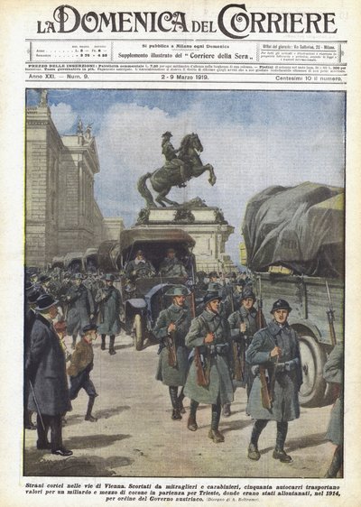 Strange Processions in the Streets of Vienna by Achille Beltrame