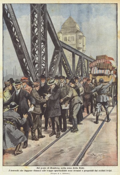 On the Homberg Bridge in the Ruhr Area by Achille Beltrame