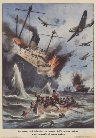 The War in the Atlantic by Achille Beltrame