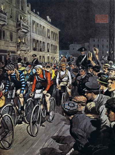 Tour of Italy Starting from Milan, from La Domenica del Corriere, Italy by Achille Beltrame