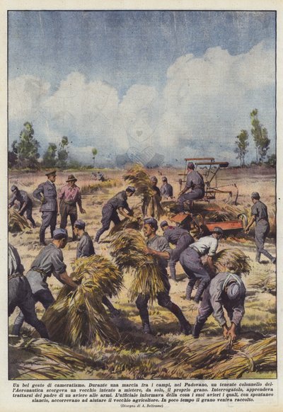 A Beautiful Gesture of Comradeship by Achille Beltrame