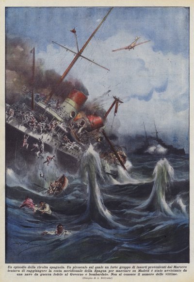 An episode of the Spanish revolt by Achille Beltrame