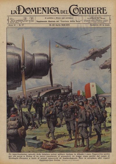 A Very Important Episode of the Lightning Italian Military Action in Albania by Achille Beltrame