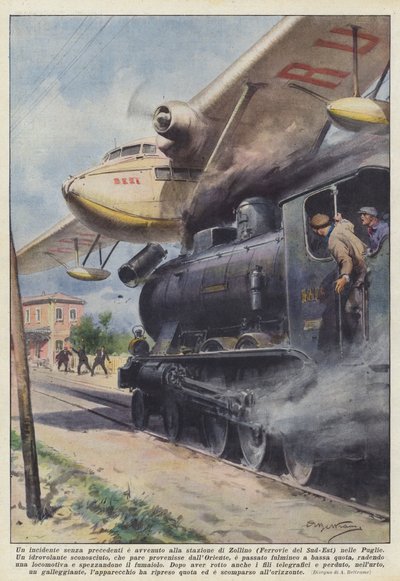 An Unprecedented Incident Occurred at the Zollino Station (South-East Railways) in Puglia by Achille Beltrame