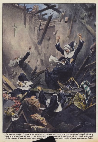 A fearful collapse by Achille Beltrame