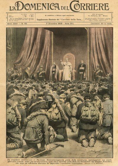 A Singular Reception in the Vatican by Achille Beltrame