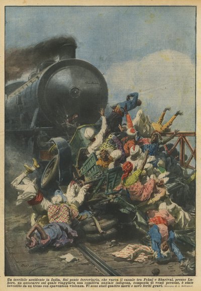 A Terrible Accident in India by Achille Beltrame